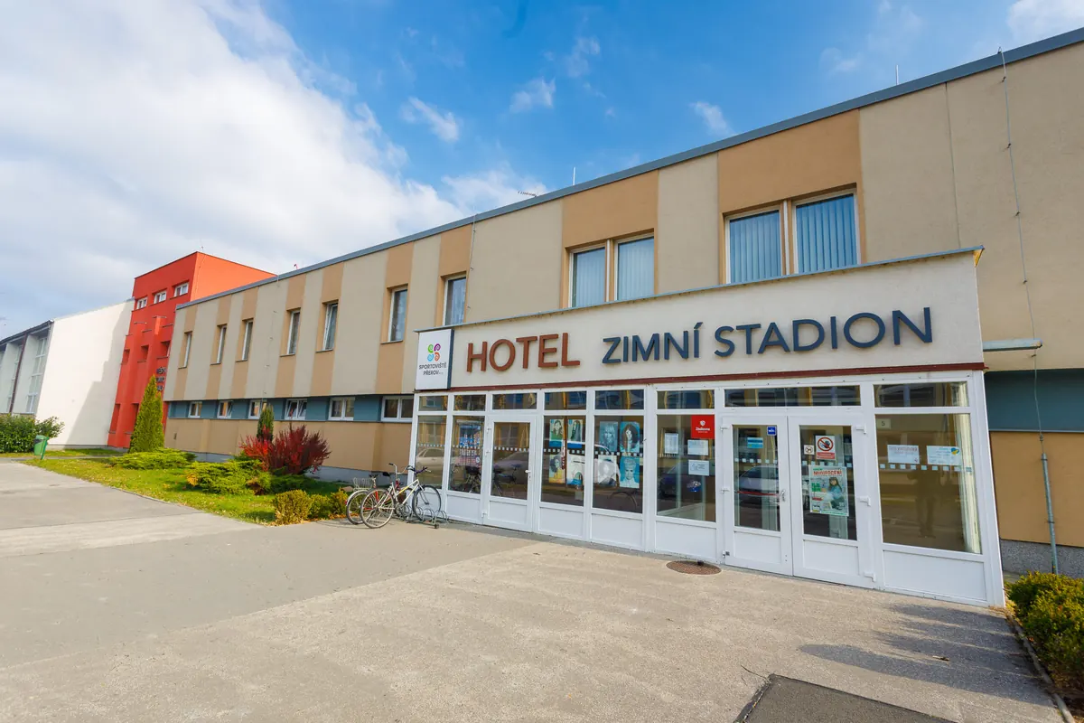 Entrance to Hotel Zimní stadion