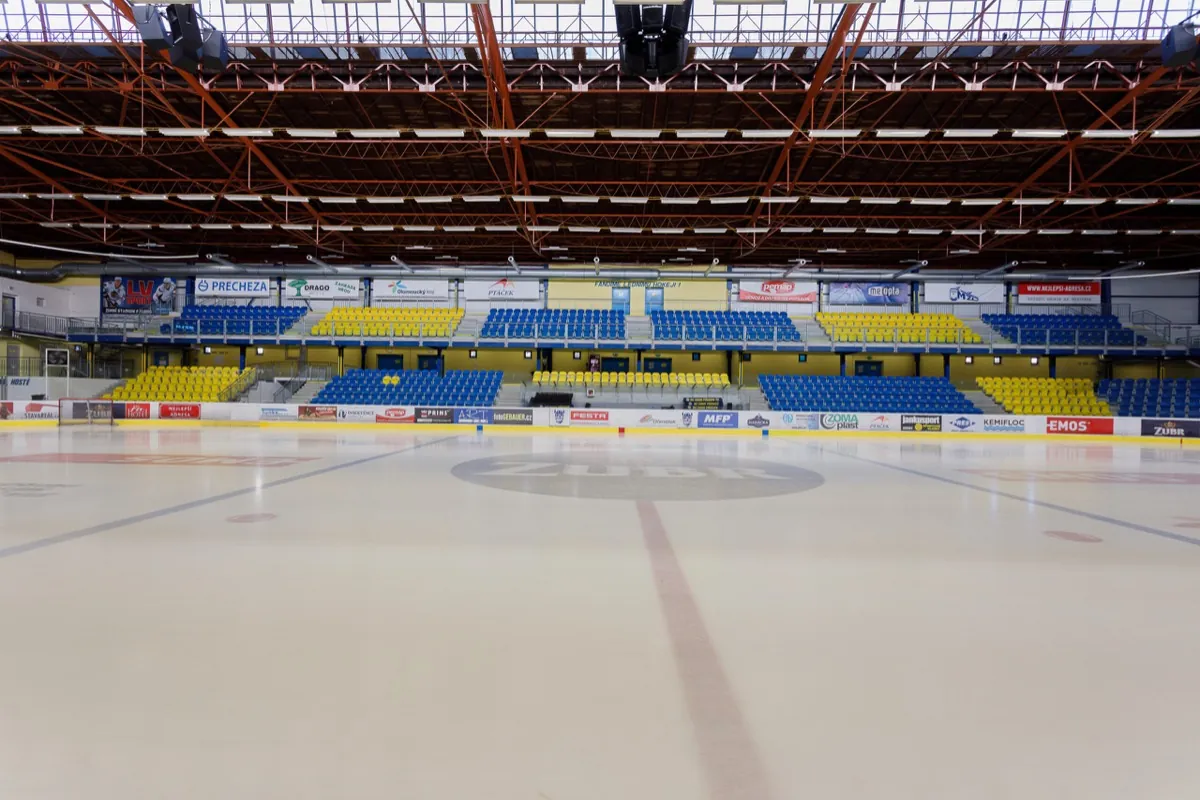 Ledová plocha zimního stadionu v Přerově